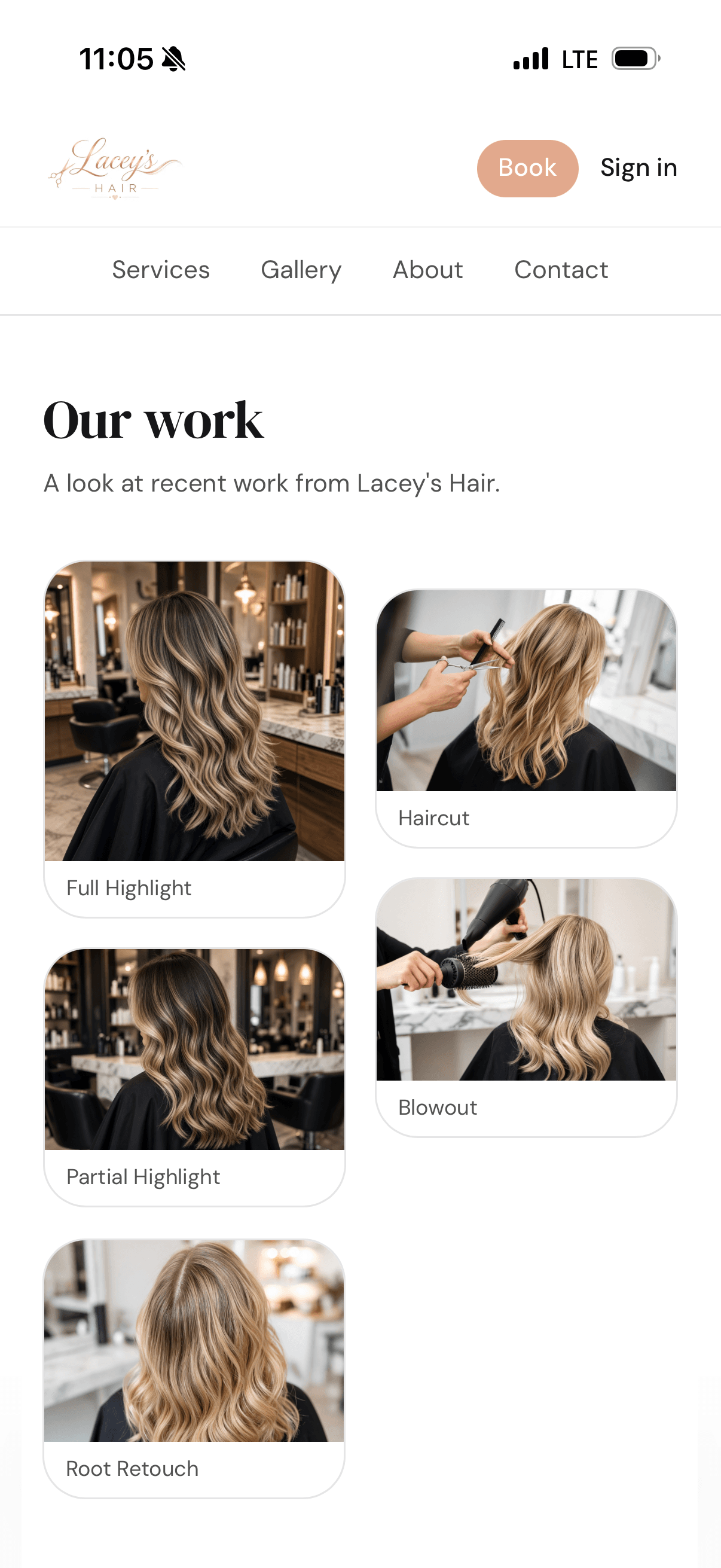 Booking site: gallery