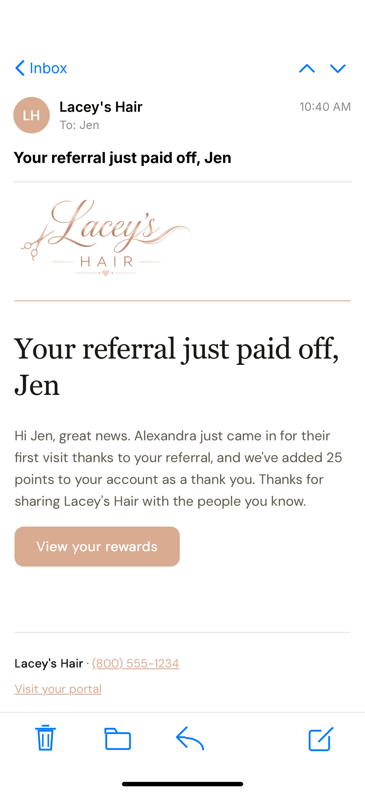 Client account: share your referral link
